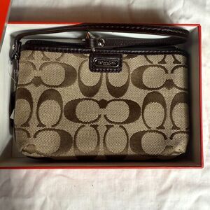Coach Signature Wristlet – Classic Monogram Style